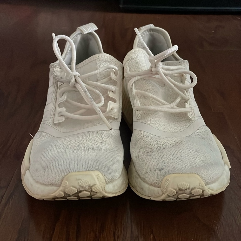 Women’s adidas NMD r1s, off white/ cream, size 7